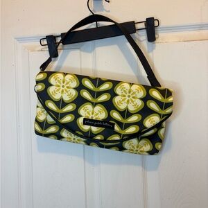 Petunia Pickle Bottom Black and Yellow Floral Crosstown Clutch